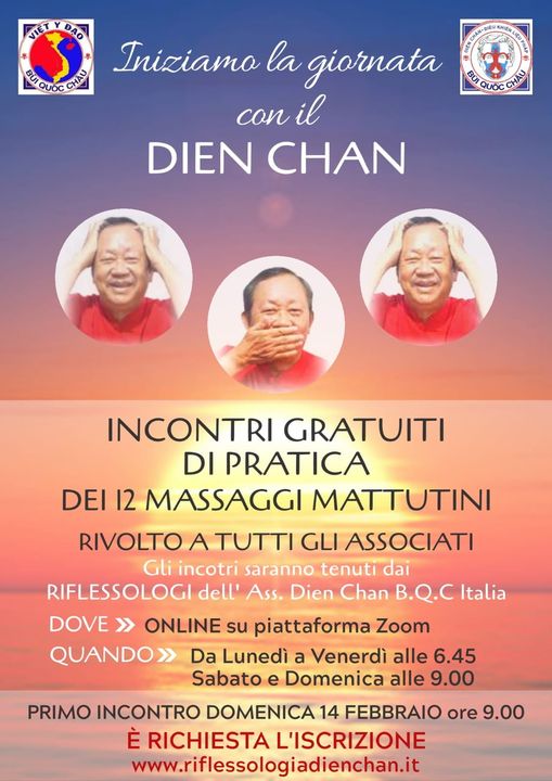 VIdeo Dien Chan 12 massaggi: incontro del 14/02/2021 con intervento del Prof Bui Quoc&nbsp;Chau